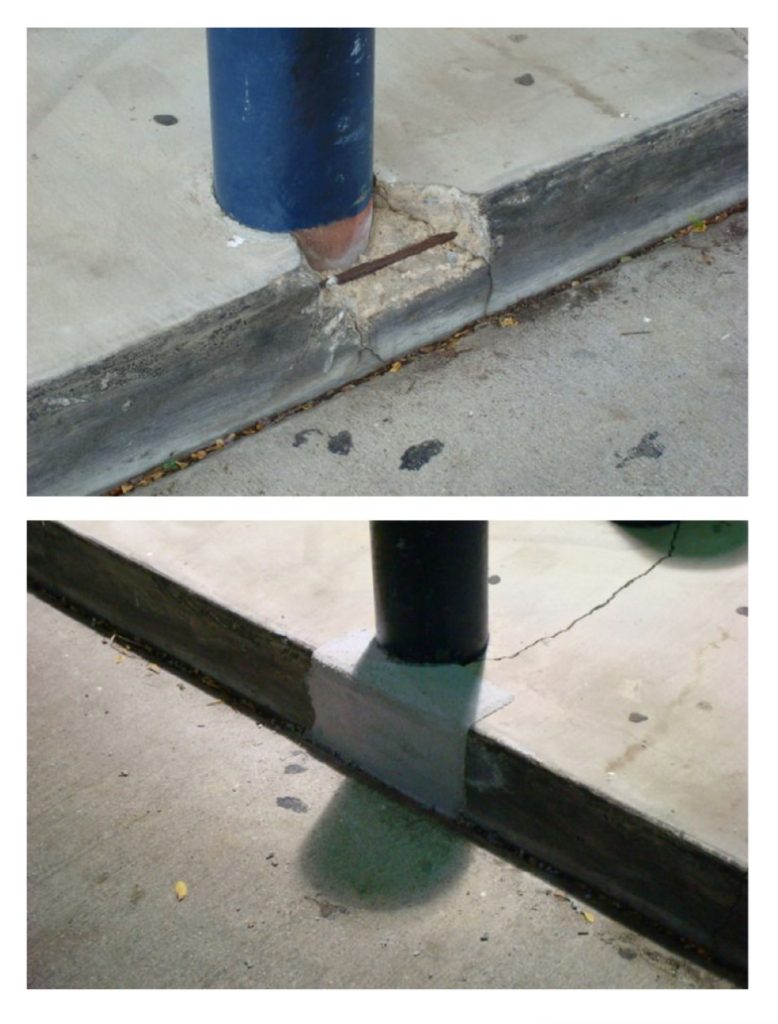 Repairing a curb